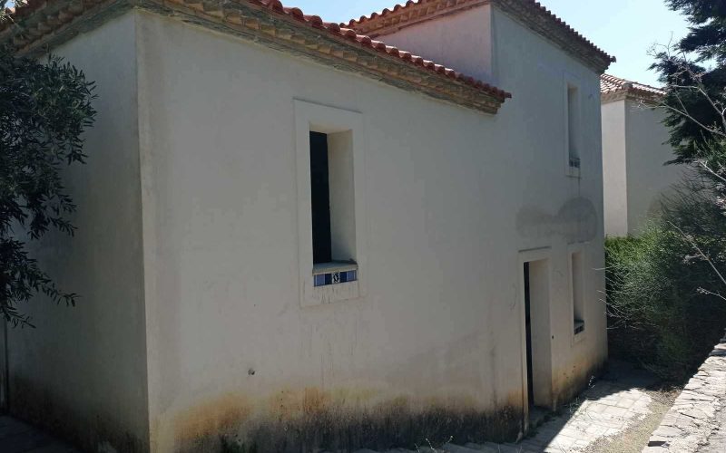 Unfinished villas with pools and views to Skopelos bay