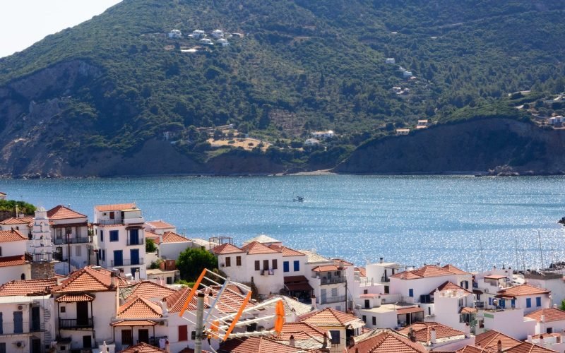 Spacious Skopelos town plot with ruined house