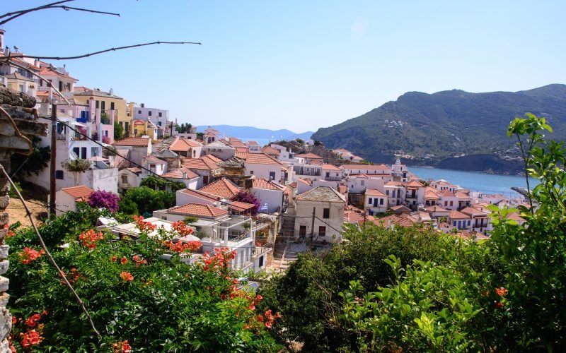 Spacious Skopelos town plot with ruined house