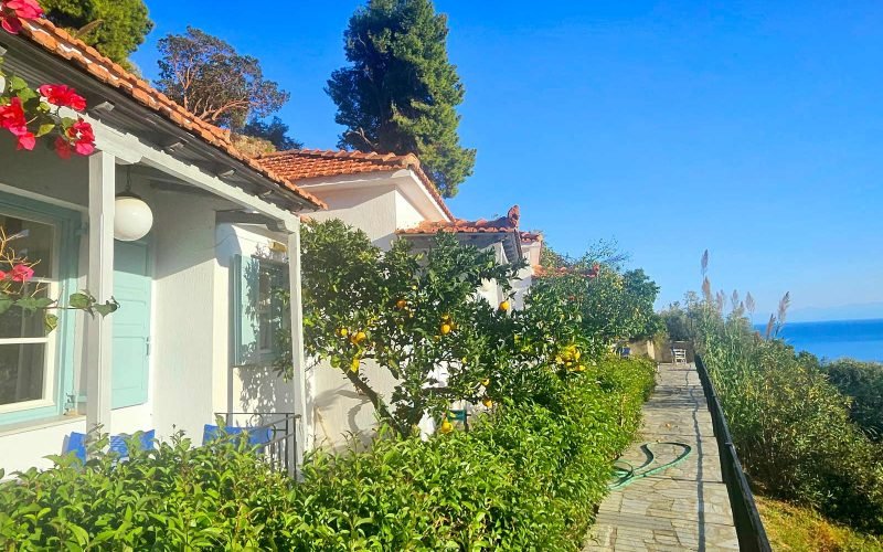 Unique complexe of cottages on Stafilos beach