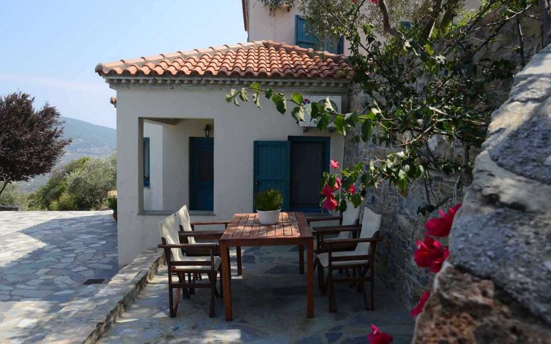 Charming pool Villa with breathtaking views to Skopelos Town and Sea.
