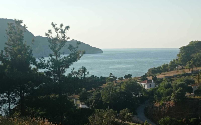 Buildable plot opposite Skopelos port with Sea views