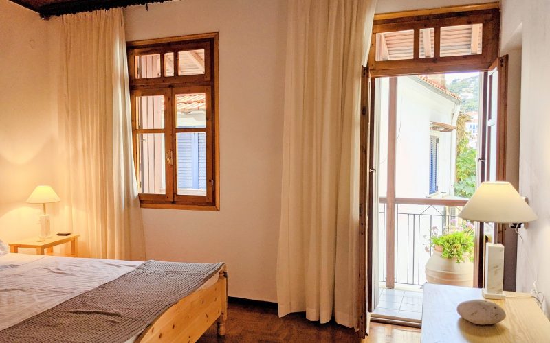 Skopelos Town house with balcony and views