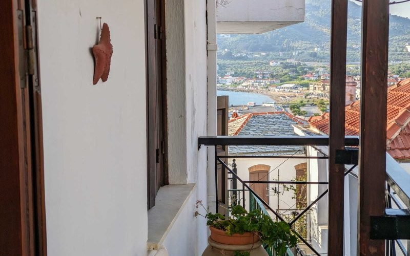 Skopelos Town house with balcony and views