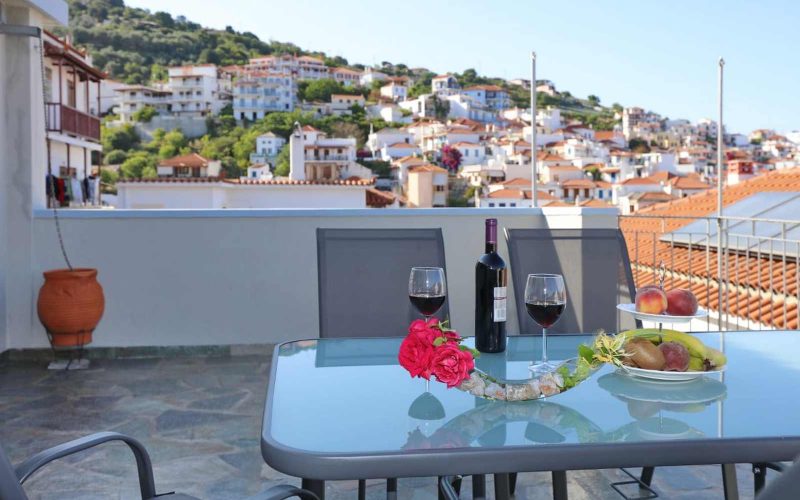 Spacious Skopelos Town house with terrace and views
