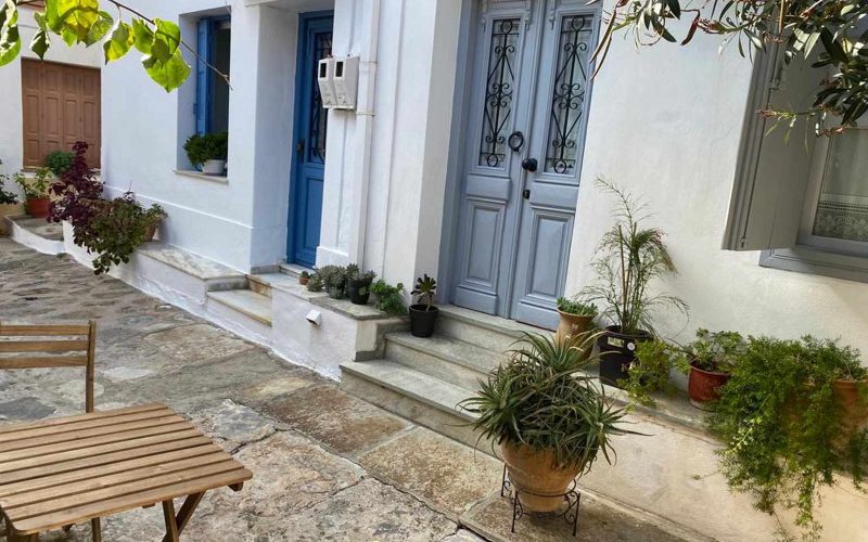 Stylish Skopelos Town house with balcony and views
