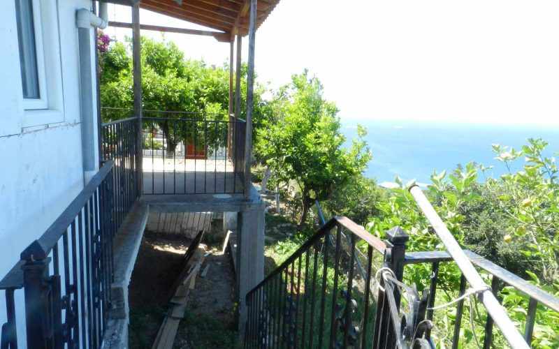 Property with Sea views in Glossa village Small yard