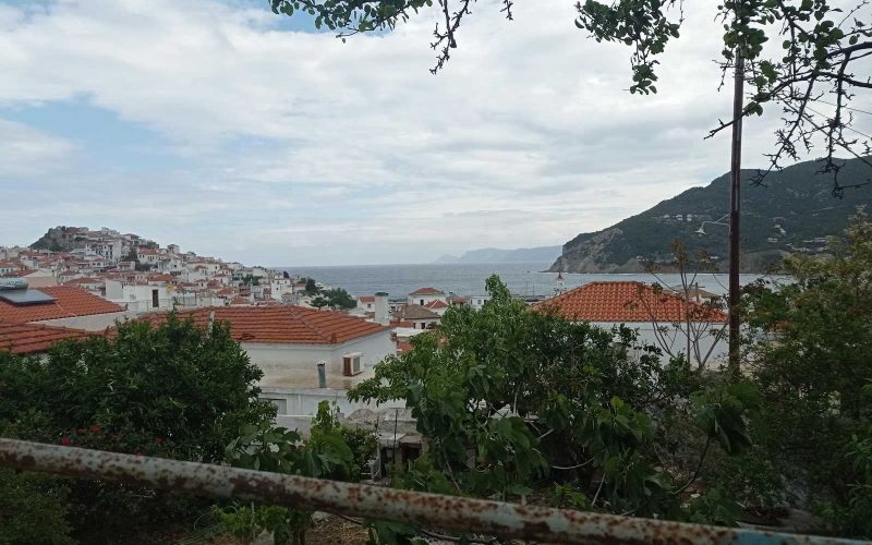 Skopelos town property with two houses and garden