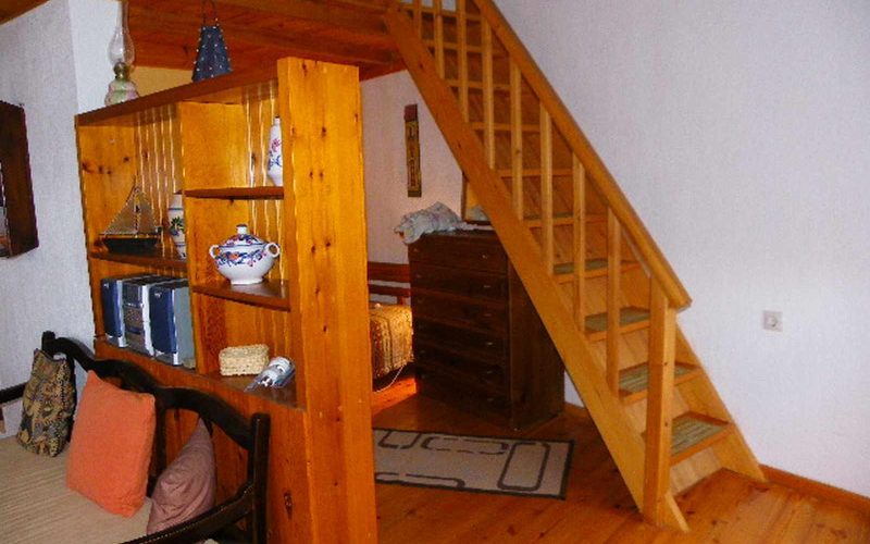 Traditional house in Old Klima village Staircase to attic