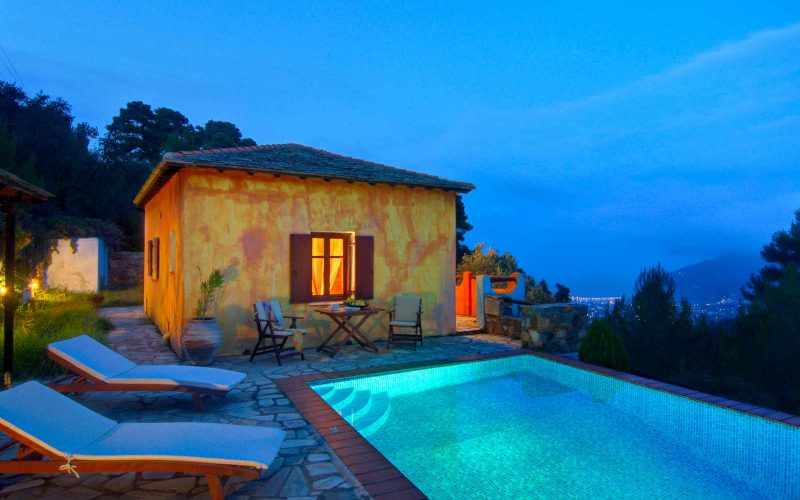 Three private pool villas in Pefkias area on Skopelos Island Kentavros