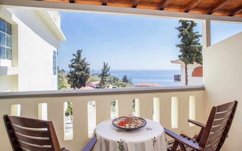 Exquisite hotel for sale above Stafilos Beach Balcony