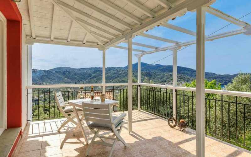 Villa Santa Marina with views to Skopelos Town and port Views Upper terrace