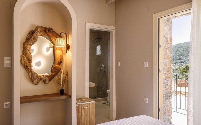 Twin pool villas overlooking Skopelos Bay