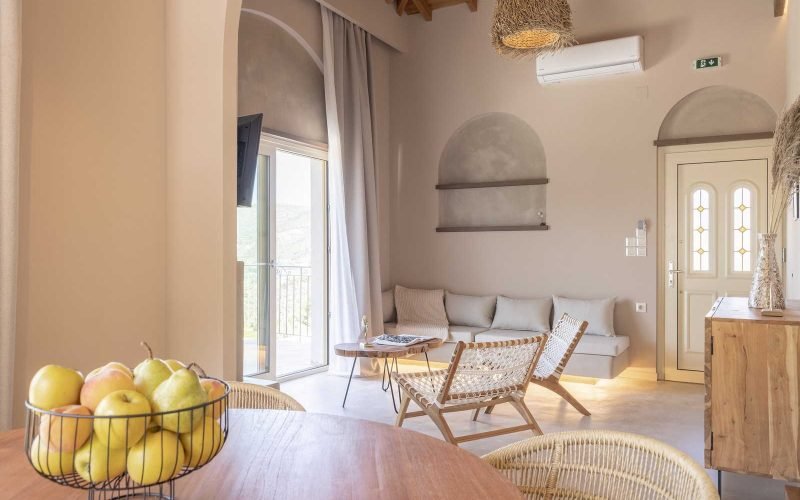 Twin pool villas overlooking Skopelos Bay