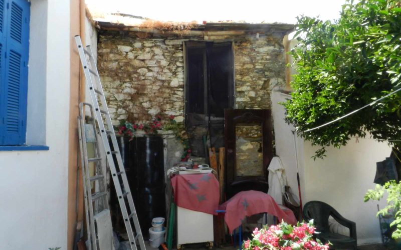 Two Town Houses both with yards inside Skopelos Town The ruin