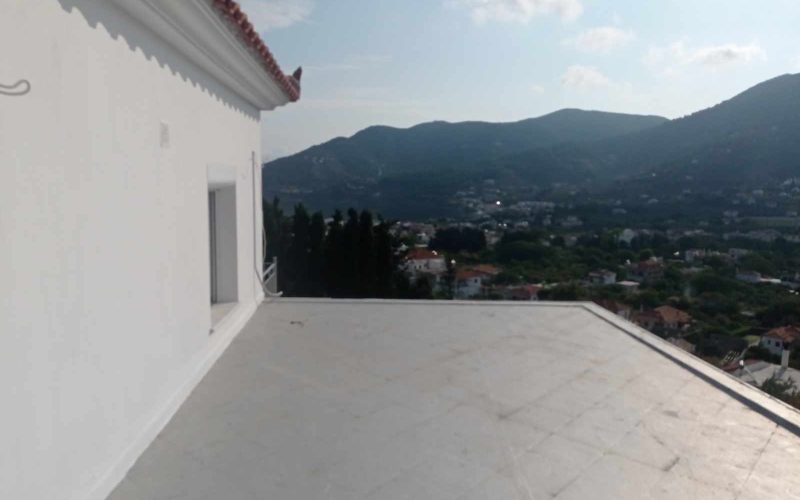 Spacious property with best views to Skopelos Town and the Sea Upper terrace