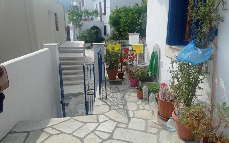 Two Skopelos Town houses with terrace and views to the port The yard