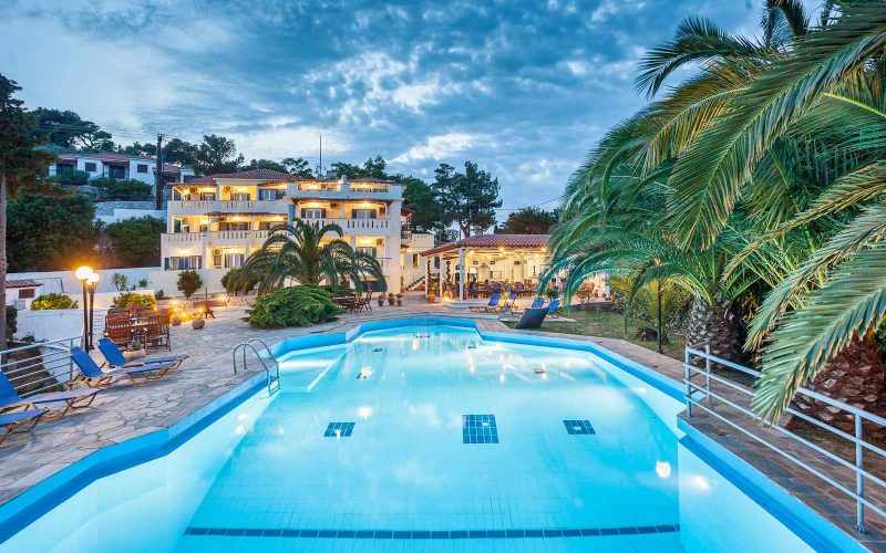 Exquisite Hotel for sale above Stafilos beach