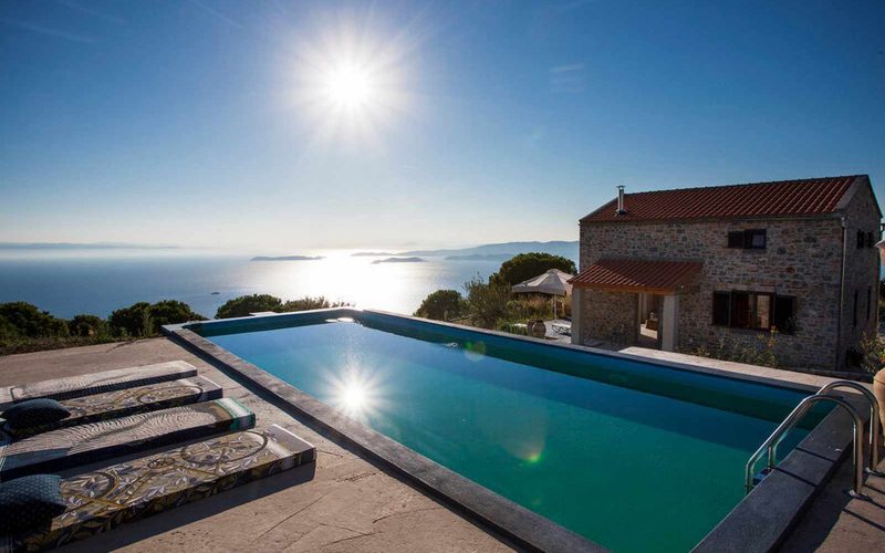 Complex of cottages with best views to the Aegean Sea Pool and pool area