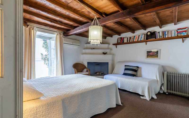 Cypress Tree Skopelos Town house with private yard Bedroom