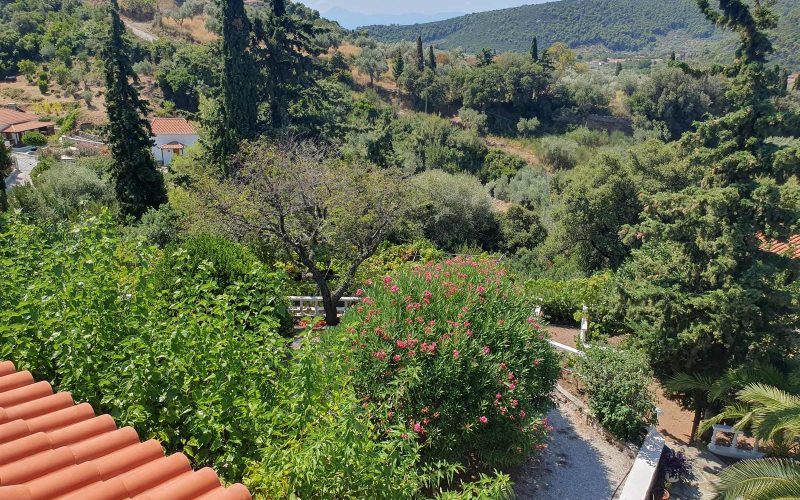 Glorious Mansion with a unique garden on Skopelos Island. View of the garden